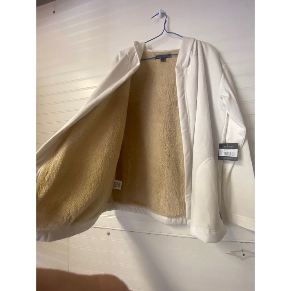 Eddie Bauer Fauxx Shearling Lined Cardigan Size Medium - Picture 3 of 7
